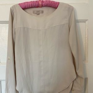 Cream long sleeved blouse. XXSP